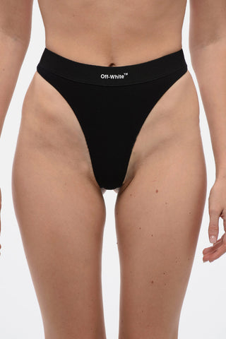 Ribbed HELVETICA 2 Pairs of thong Set