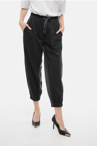 Joggers in Misto Cashmere con Polsini