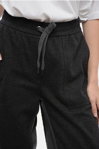 Joggers in Misto Cashmere con Polsini