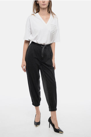 Joggers in Misto Cashmere con Polsini
