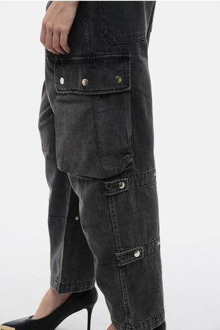 Cropped Fit ELORE Cargo Denims