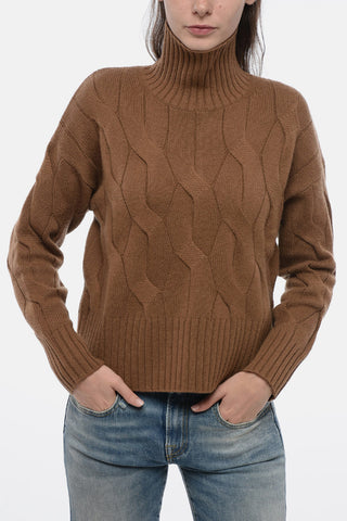 STUDIO Turtleneck ELGAR Aran Cashmere Blend Sweater