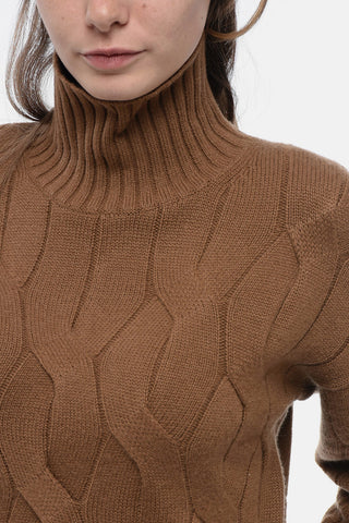 STUDIO Maglia a Collo Alto ELGAR in Misto Cashmere Aran
