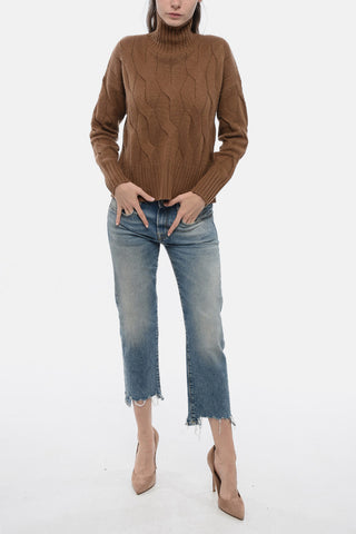 STUDIO Turtleneck ELGAR Aran Cashmere Blend Sweater