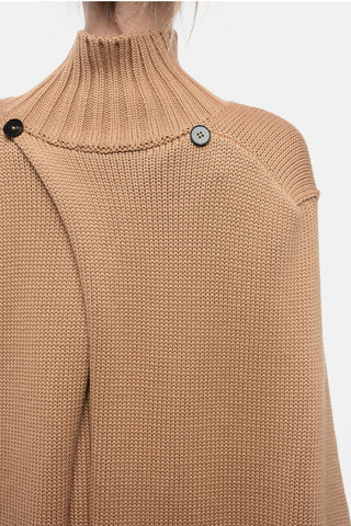 Cape Designed Turtleneck Wool Sweater