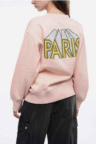 Crew Neck 3D Oversized Sweatshirt with Printed Logo