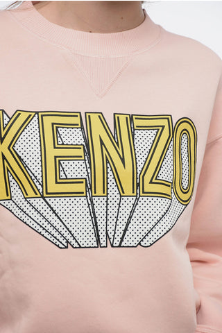 Crew Neck 3D Oversized Sweatshirt with Printed Logo