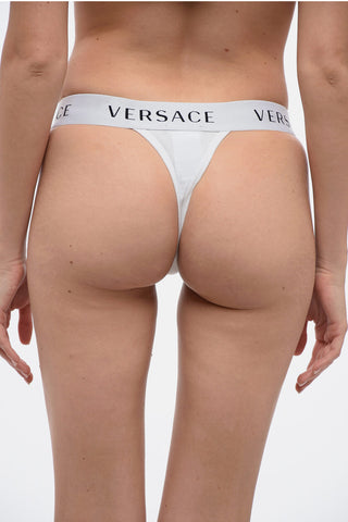 Stretch Cotton Thong with Logoed Elastic Band