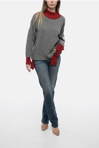 Turtleneck BROKEN FISHERMAN Sweater with Contrasting Hems