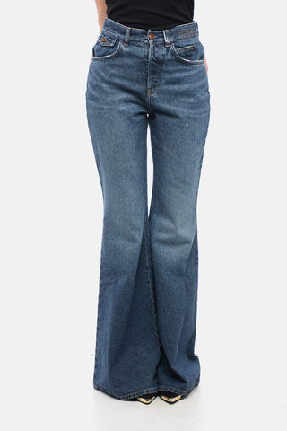 Flared-Fit-Jeans aus Baumwolle 32 cm
