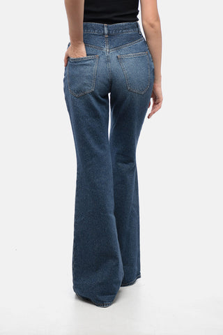 Flared-Fit-Jeans aus Baumwolle 32 cm