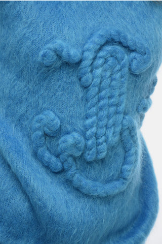 Crew Neck Mohair Blend Pullover