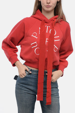 Cropped Fit MEDALLION Hoodie with Embroidered Logo