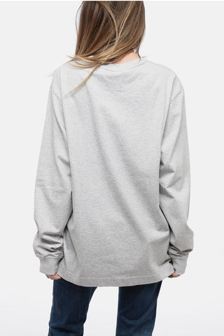Felpa Oversized in Lurex con Logo in Rilievo