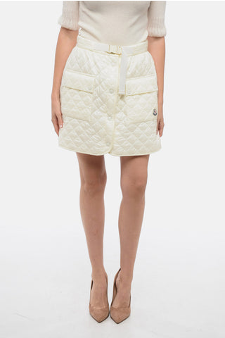 Quilted Skirt with Buckle Fastening