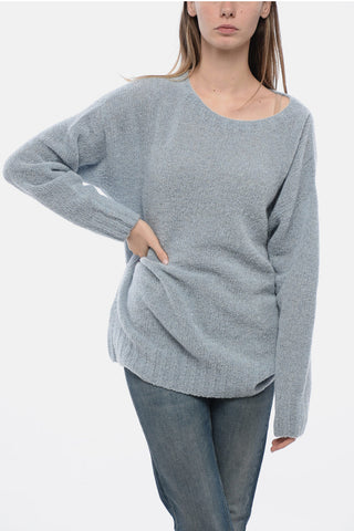 Crew Neck Virgin Wool Blend Sweater