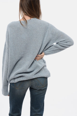 Crew Neck Virgin Wool Blend Sweater