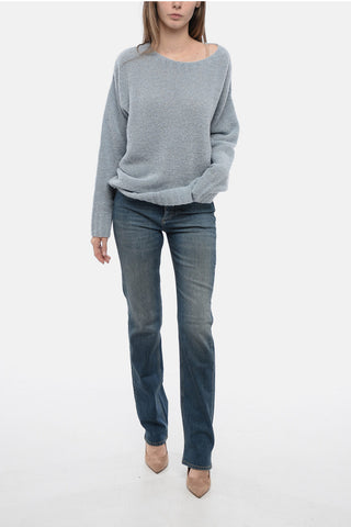 Crew Neck Virgin Wool Blend Sweater