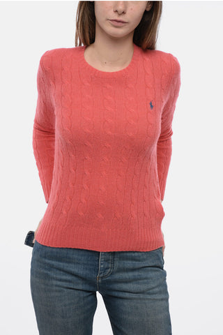 Maglia Girocollo in Misto Cashmere Aran