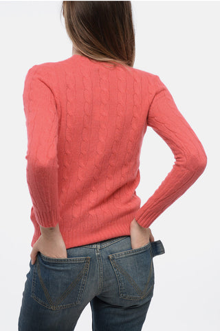 Maglia Girocollo in Misto Cashmere Aran