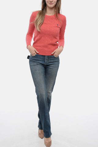 Maglia Girocollo in Misto Cashmere Aran