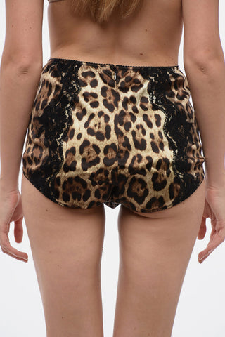 Animalier High Waist Slip with Zip