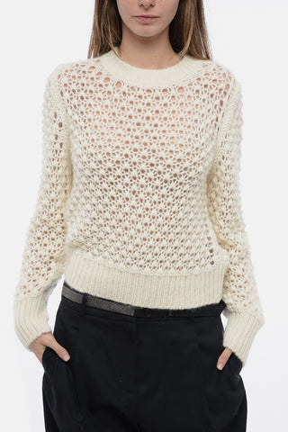 Maglia Girocollo in Misto Lana Openwork