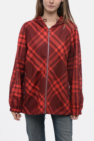 Checked Gabardine Jacket with Coulisse