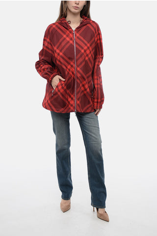 Checked Gabardine Jacket with Coulisse