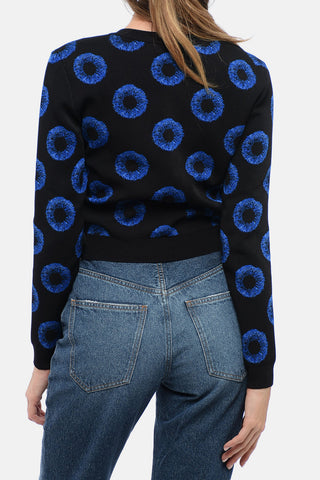 Viscose Blend EYE Crop Cardigan