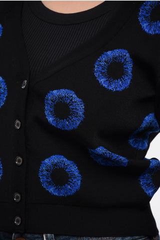 Viscose Blend EYE Crop Cardigan