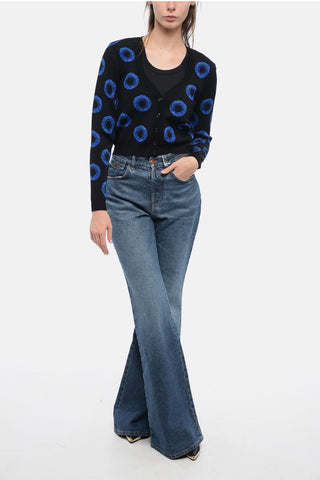 Viscose Blend EYE Crop Cardigan