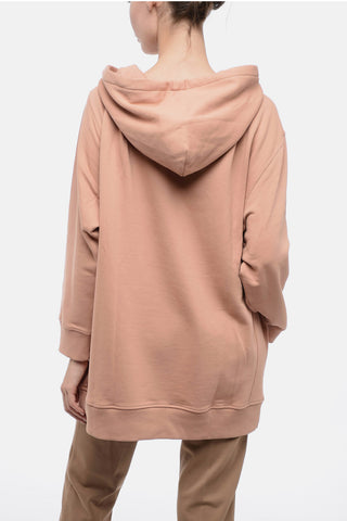 Felpa Hoodie ADITO in Misto Cotone con Logo in Applicazione
