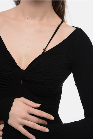 Knitted DESAI Minidress with Knotted Detail