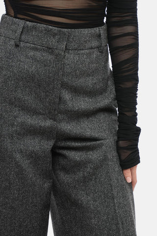 COUTURE Palazzo Pants with Cuffed Hems