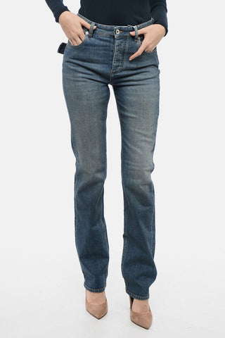 Stretch Cotton Slim Fit Denims with Belt Loops 16cm