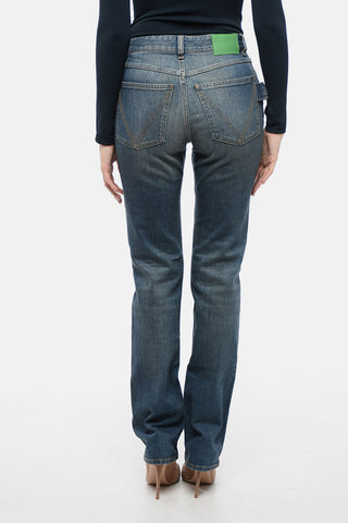 Stretch Cotton Slim Fit Denims with Belt Loops 16cm