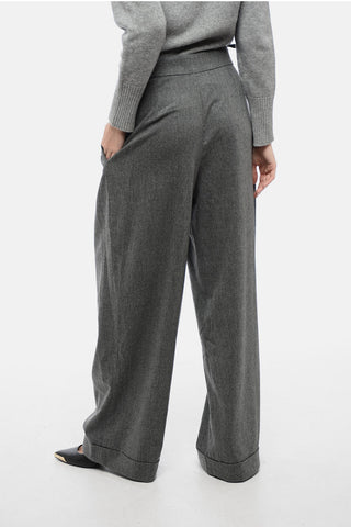 EMPORIO High-waisted Virgin Wool Blend Palazzo Pants