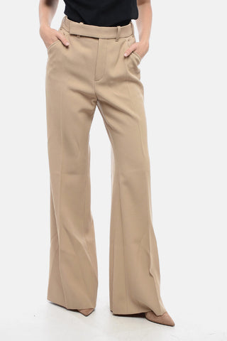 Virgin Wool Flared Fit Chinos Pants