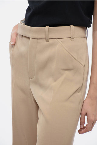 Virgin Wool Flared Fit Chinos Pants
