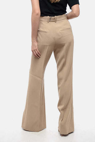 Virgin Wool Flared Fit Chinos Pants