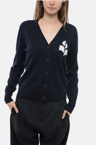 ETOILE Cotton Blend KARIN Cardigan with Jacquard Logo