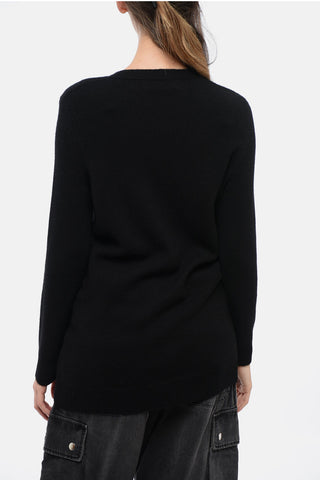 Pure Cashmere Cardigan with Jeweled Pockets
