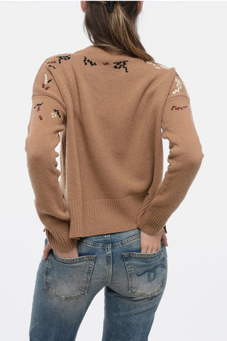 Crew Neck RANDOM MENDING Virgin Wool Pullover
