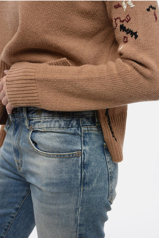 Crew Neck RANDOM MENDING Virgin Wool Pullover