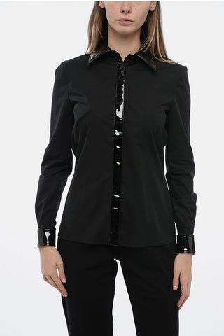 COUTURE Fitted Shirt with Vinyl Detailing