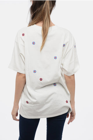 Embroidered ALLOVER Oversized T-Shirt