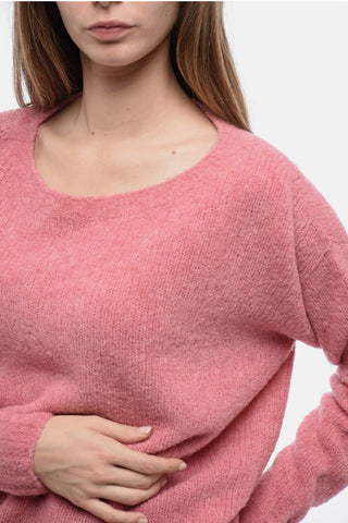 Crew Neck Virgin Wool Blend Sweater