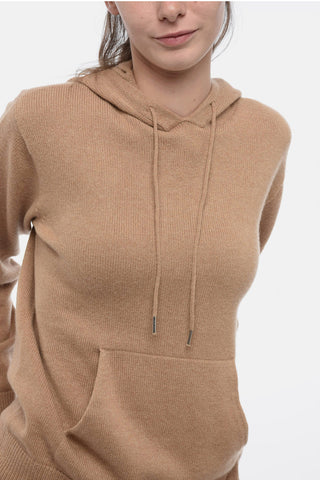 Maglia in Puro Cashmere con Cappuccio