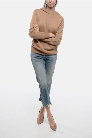 Maglia in Puro Cashmere con Cappuccio